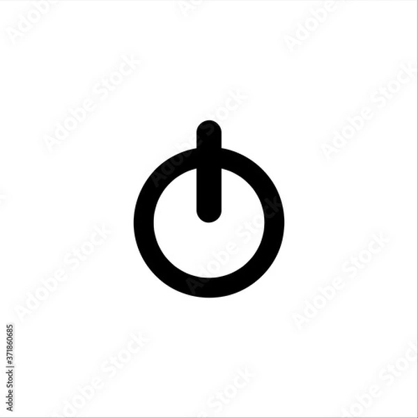 Obraz Power icon on white background. on off button