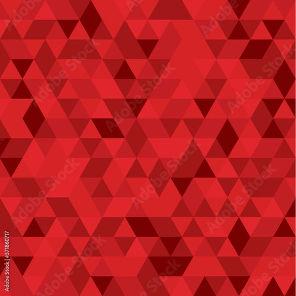 Obraz Red triangles - abstract geometric background. Vector illustration