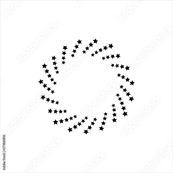 Obraz Black vector tiny squares in circle form. Geometric art