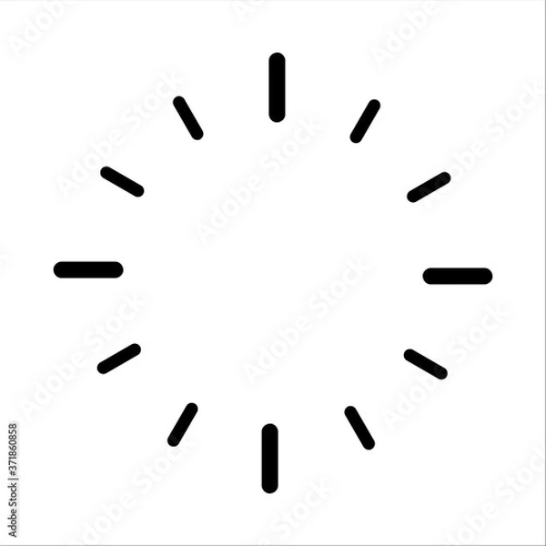 Obraz clock face blank on white background - Vector illustration