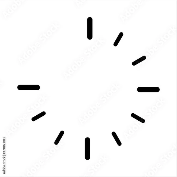 Obraz clock face blank on white background - Vector illustration