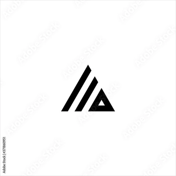 Obraz Abstract triangle shape logo on white background