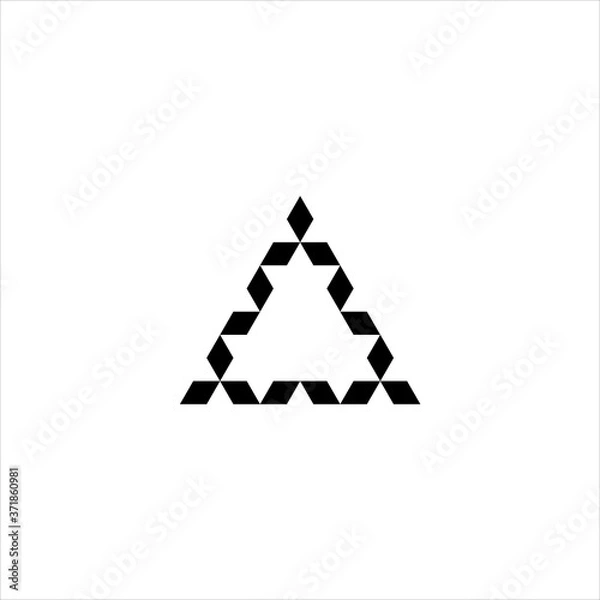 Obraz Abstract triangle shape logo on white background