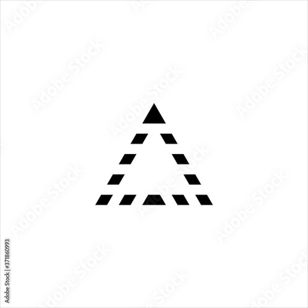 Obraz Abstract triangle shape logo on white background