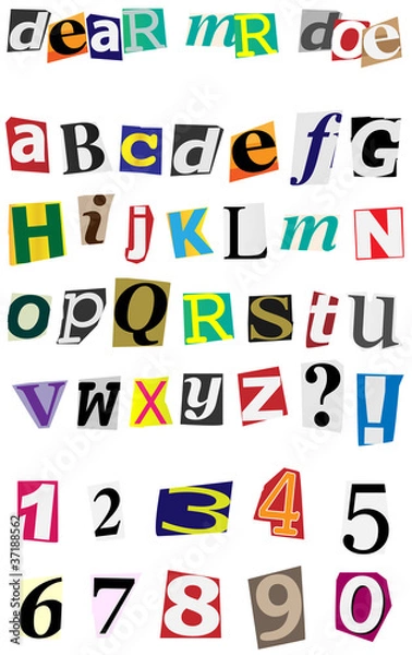 Obraz Anonymous Alphabet