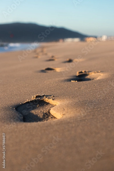 Obraz Footprints in a beach
