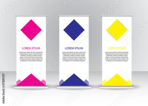 Fototapeta Vector design roll up Banner background or header templates.