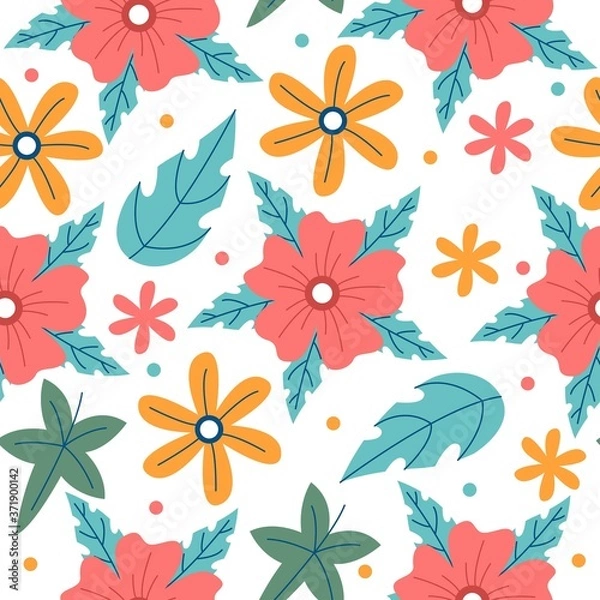 Fototapeta flower drawing pattern design illustration