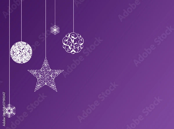 Fototapeta Purple christmas background
