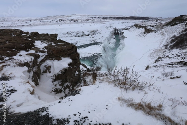 Obraz アイスランドのグトルフォスの滝