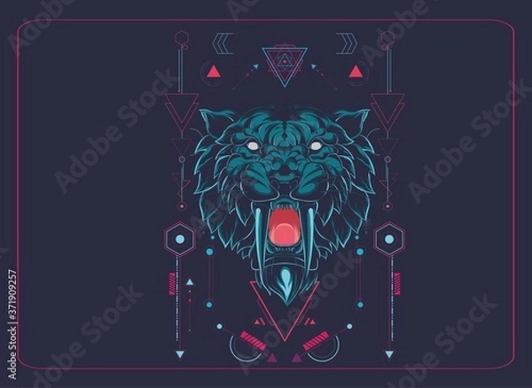 Obraz Animated Lion Logo Vector