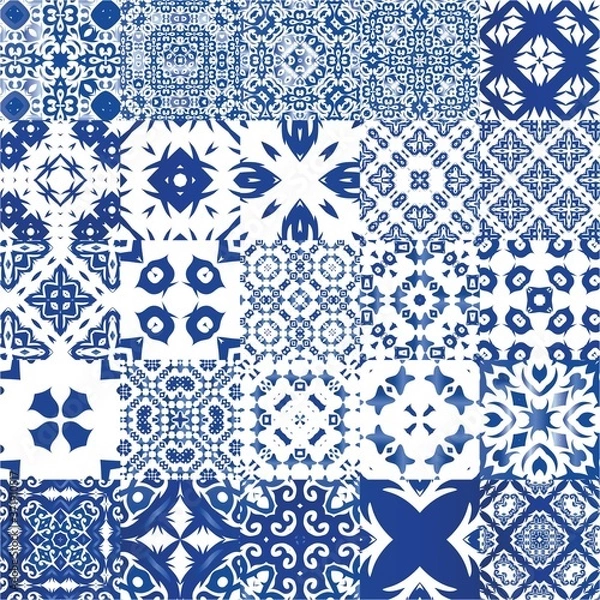 Obraz Antique portuguese azulejo ceramic.