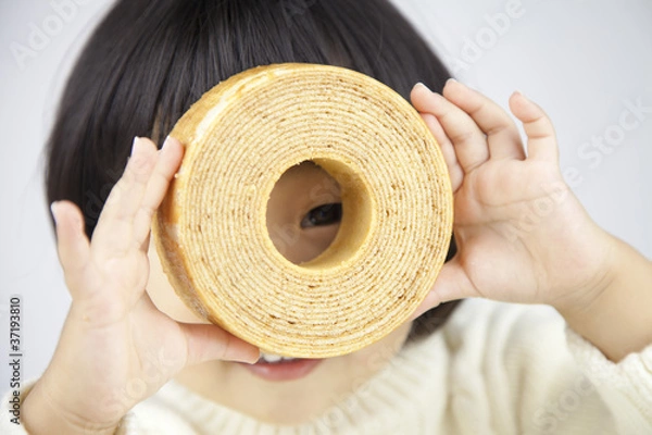 Obraz おやつを食べる子供