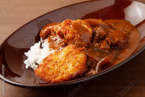 Fototapeta チキンカツカレー