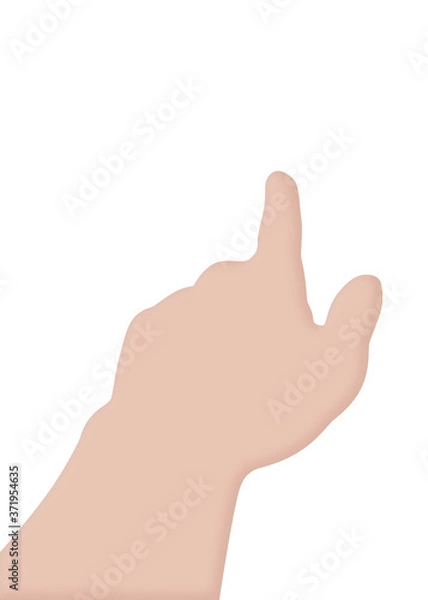 Obraz The  finger is pointing forward.