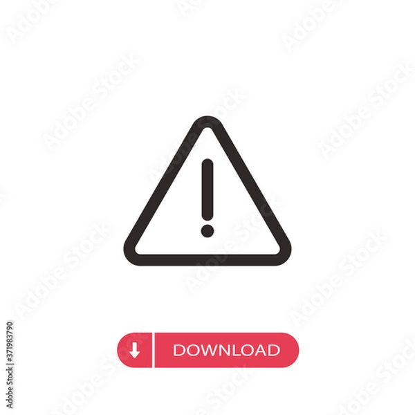 Fototapeta Attention icon vector. Warning sign