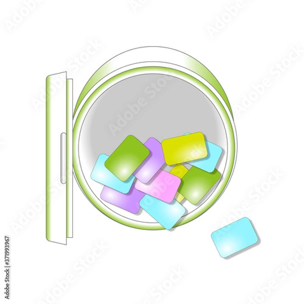 Obraz ボトルガムのイラスト