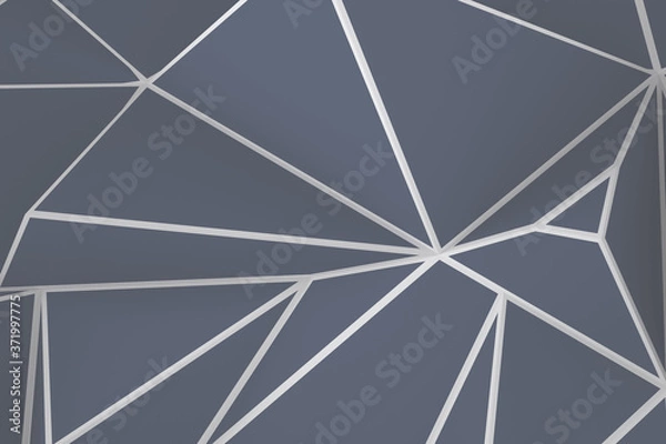 Fototapeta Polygonal shapes background. Low poly triangles mosaic. Crystals 3D backdrop.
