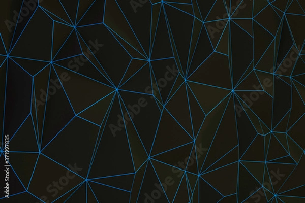 Fototapeta Polygonal shapes background. Low poly triangles mosaic. Crystals 3D backdrop.