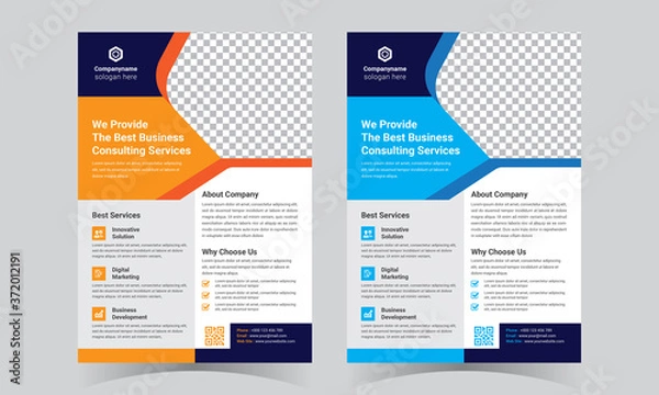 Fototapeta Creative Business Corporate Flyer Template