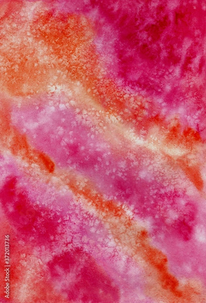 Obraz watercolor background pink, orange, crimson