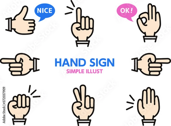 Fototapeta ハンドサイン、指差し確認