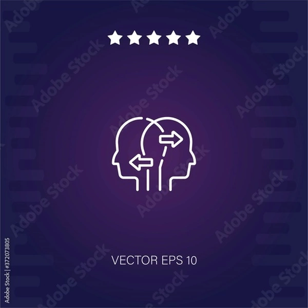 Obraz self awareness vector icon modern illustration