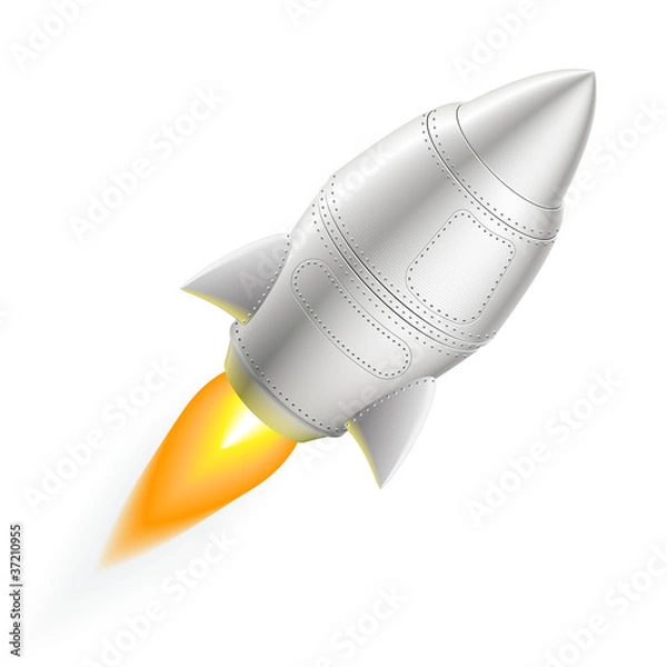 Obraz Metal rocket icon