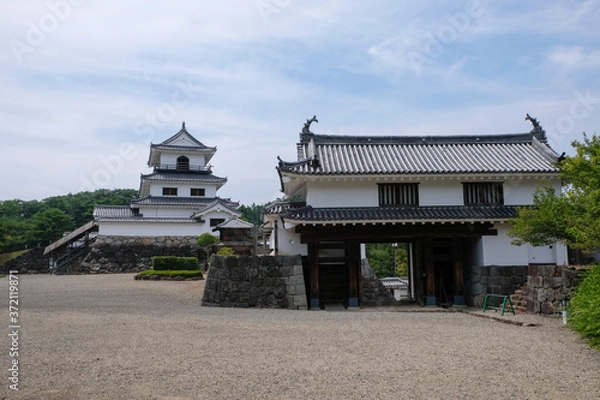 Fototapeta 白石城の大手門と三階櫓