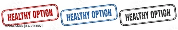 Fototapeta healthy option square isolated sign set. healthy option stamp