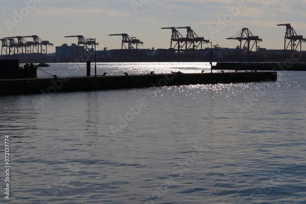 Fototapeta 品川ふ頭のクレーン