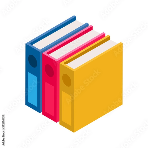 Fototapeta Business & Finance, Office files, Isometric 3D icon.