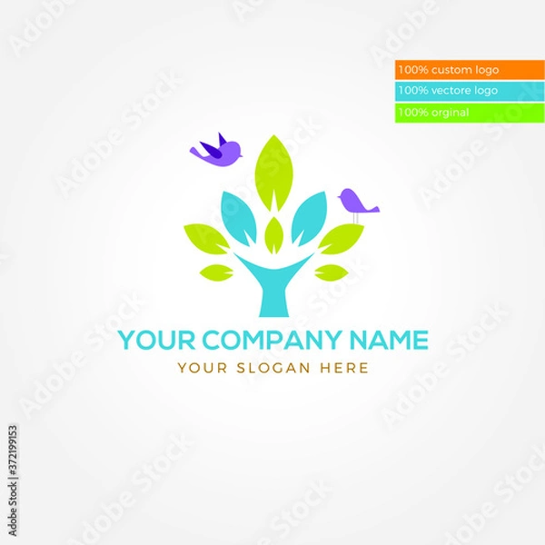 Fototapeta creative tree logo