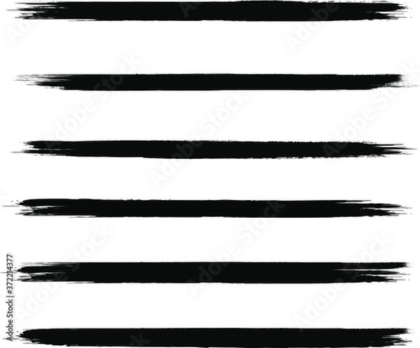 Fototapeta Black line, brush strokes, ink paint.  EPS 10. Paint splatter, ink stroke on transparent background. Dirty artistic design.