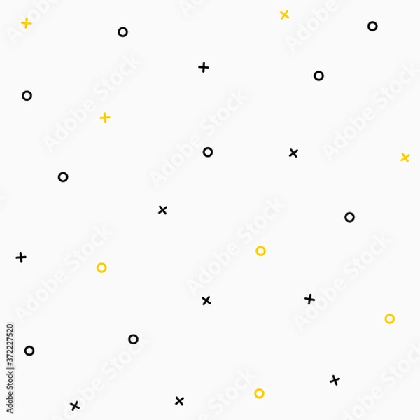 Fototapeta abstract simple mini o and cross geometric sign seamless pattern for background, wallpaper, texture, banner, label, cover, card etc. vector design.