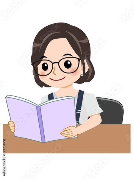 Fototapeta メガネを掛けた若い主婦