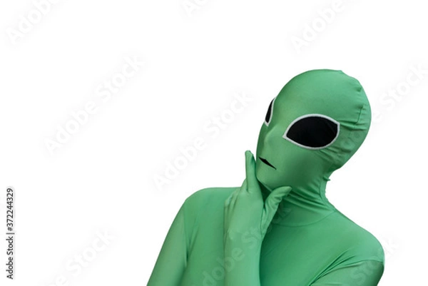 Obraz comical alien costume various poses