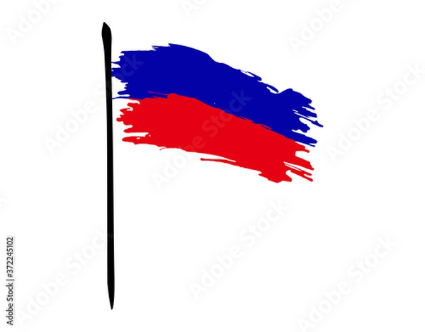 Obraz Haiti flag on white background in vector illustration