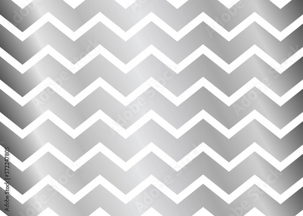 Fototapeta Silver vector pattern.  Silver zigzag pattern.  Silver gradient geometric pattern. 