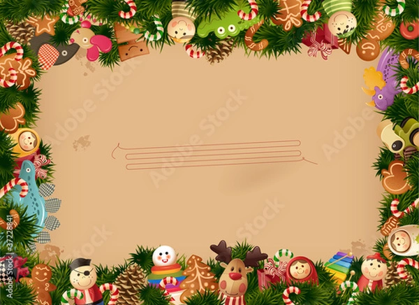 Obraz Christmas -toys background