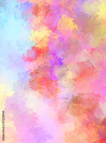 Fototapeta Artistic abstract background. Texture painted wallpaper. Creative illustration with strokes of paint. Brush pattern painting.