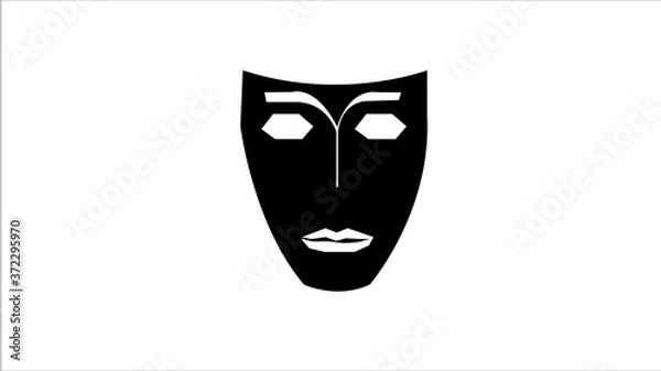 Obraz black and white mask