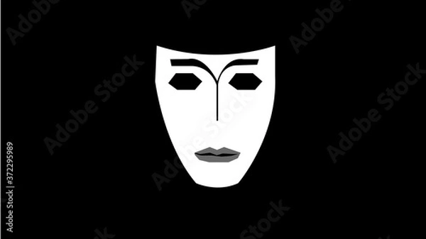 Obraz mask white