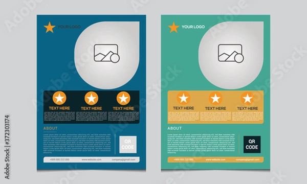 Fototapeta Flyer Design template layout design. A4 Size Flyer,Business flyer, brochure, magazine .Vector