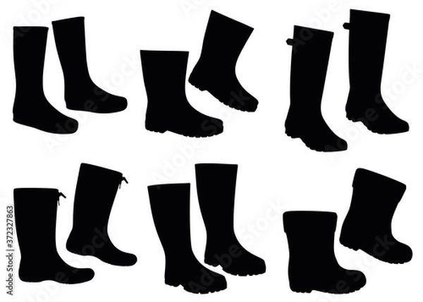 Obraz Rubber boots in the set.