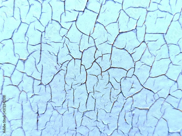 Fototapeta Photograph of the texture of old paint. Texture for the interior in the loft style. Cracked paint.