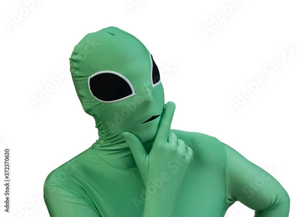 Obraz comical alien thinking