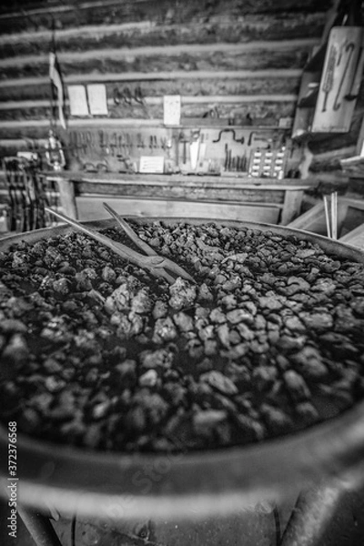 Obraz black and white interior