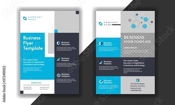 Fototapeta Flyer design, poster, brochure, cover design layout space for photo background, template in A4 size	