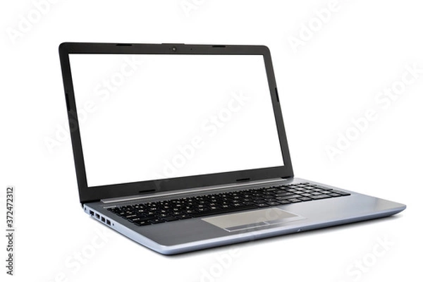 Fototapeta Laptop with blank screen for copy space